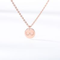 European And American Personality Round Pendant Gold-plated 18k Clavicle Necklace sku image 5