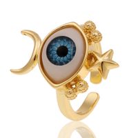 European And American Hand Jewelry Copper Devil's Eye Index Finger Alternative Tail Ring sku image 2