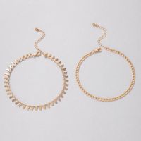 Fashion Simple Alloy Moon Geometric Disc Chain Multi-layer Anklet Wholesale main image 1