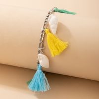 2021 Ethnic Style Color Fringed Shell Beach Style Single Layer Simple Anklet Female main image 3