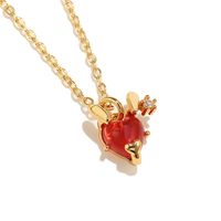 Cute Animal Head Necklace Copper Plated 18k Real Gold Pendant Jewelry Wholesale sku image 2