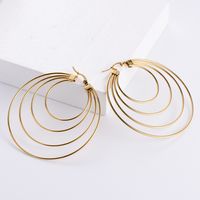Exaggerated Water Droplets Plating Stainless Steel No Inlaid 18K Gold Plated Earrings sku image 1