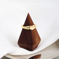 Koreanisches Neues Modisches Glänzendes Herz-zeigefinger-nischendesign Offener Ring sku image 1