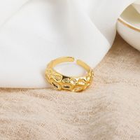 European And American Fashion Irregular Concave Ring Tin Foil Simple Opening Shaped Ring Female Fashion Index Finger Ring sku image 1