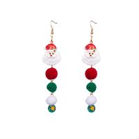 Europe And America Cross Border New Cartoon Cute Santa Claus Snowball Earrings Fashion Christmas Limited Ginger Cake Earrings For Women sku image 6