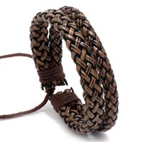 Retro Woven Leather Bracelet Simple Men's Bracelet Jewelry sku image 1
