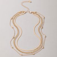 New Jewelry Irregular Geometric Disc Multilayer Alloy Clavicle Chain Wholesale main image 6