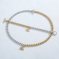 Fashion 18K Gold Plated No Inlaid Titanium Steel Wholesale main image 4