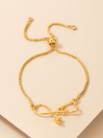 European And American Gold Stethoscope Anklet Exaggerated Geometric Alloy Anklet main image 3