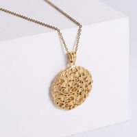 Korean Luxury Flower Cluster Type Vacuum Plating 18k Gold Casting Stainless Steel Necklace main image 1