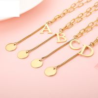 Titanium Steel 18K Gold Plated Plating Letter Necklace main image 1