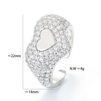 Korean Style Fully Jeweled Loving Heart Ring Women's Simple Fresh In Style Heart-shaped Zircon Ring Personalized Index Finger Ring Wholesale main image 4