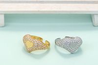 Korean Style Fully Jeweled Loving Heart Ring Women's Simple Fresh In Style Heart-shaped Zircon Ring Personalized Index Finger Ring Wholesale main image 6