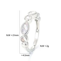 Fashion Geometric Copper Micro-inlaid Zircon Open Ring main image 1