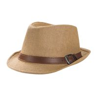 European And American British Vintage Top Hat Men's Summer Fashion Solid Color Fedora Hat Women's Belt Accessories Beach Sun Protection Sun Hat main image 6