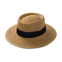 European And American British Handmade Straw Woven Concave Top Hat Female Summer Vacation Seaside Sun-proof Beach Hat Fashion Personality Top Hat main image 6