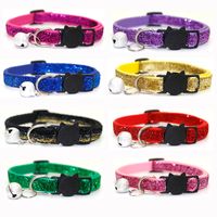 Hot Sale At  Pet Collar Cat Collar With Bell Cat Buckle Collar Gold Leaf Velvet Safety Plug Dog Collar main image 2