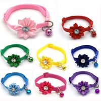 Exclusive For Cross-border Pet Bell Flower Collar Dog Collar Collar Cat Diamond Collar Pet Supplies Wholesale main image 1