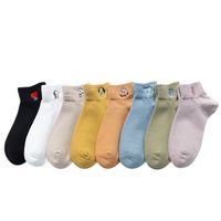 Socks Ladies Socks Shallow Mouth Spring And Summer Thin Embroidery Animal Short Socks main image 6
