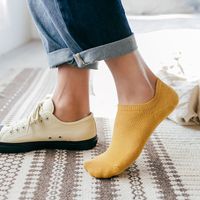 Spring And Summer New Men's Business Casual Solid Color Invisible Ankle Socks Factory Wholesale Low-cut Waist Mesh Stockings Non-slip Socks main image 5
