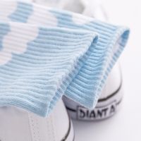 Korean Cartoon Blue Sky Clouds Ladies Mid-tube Socks Pure Cotton Sweat-absorbent Women's Socks main image 3