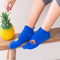 Spring And Summer New Cartoon Animation Pure Cotton Shallow Mouth Women's Socks Wholesale main image 5