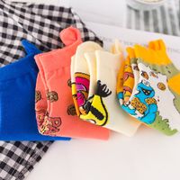 Spring And Summer New Cartoon Animation Pure Cotton Shallow Mouth Women's Socks Wholesale main image 6