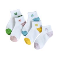 Summer New Products Ladies Cartoon Small Flower Pure Cotton Shallow Mouth Mesh Boat Socks main image 6