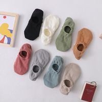 New College Style Sports And Leisure Ladies Invisible Socks Wholesale Pure Color Shallow Mouth Short Socks main image 5