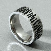 Men's Titanium Steel Geometric Hollow Carved Ring main image 3