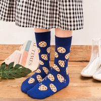 Autumn And Winter New Japanese Sweet Student Cotton Mid-calf Socks Wholesale Cartoon Poached Egg Trendy Socks Straight Thigh High Socks main image 4