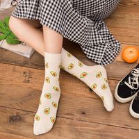 Autumn And Winter New Japanese Sweet Student Cotton Mid-calf Socks Wholesale Cartoon Poached Egg Trendy Socks Straight Thigh High Socks main image 5