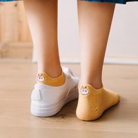 New Cotton Embroidery Cartoon Cat Shallow Mouth Heel Three-dimensional Ears Ladies Socks main image 4