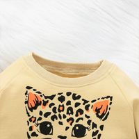 New Style Baby Long-sleeved Dress Leopard Print Long-sleeved Sweater Skirt Children's Clothing main image 3