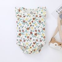 Summer One-piece Three-piece Baby New Flying Sleeve Romper Wholesale main image 5