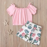 Children's Skirt Suit Summer European And American Girls' Skirts 2021 New European And American T-shirt Two-piece Set A- Line Skirt Suit main image 2