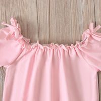Children's Skirt Suit Summer European And American Girls' Skirts 2021 New European And American T-shirt Two-piece Set A- Line Skirt Suit main image 4