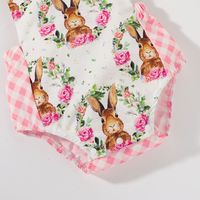 Baby Romper Easter Jumpsuit Rabbit Print Triangle Romper Wholesale main image 6