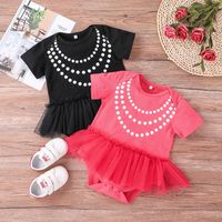 Baby Cute Summer New Style Short-sleeved One-piece Casual Baby Triangle Romper main image 1
