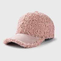2021 New Korean Style Baseball Cap Women's Winter Wool Plush Fashion Thickened Teddy Plush Hat Warm Peaked Cap Tide sku image 4