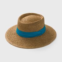 European And American British Handmade Straw Woven Concave Top Hat Female Summer Vacation Seaside Sun-proof Beach Hat Fashion Personality Top Hat sku image 3