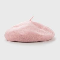 Autumn And Winter Hat Solid Color Woolen Beret Fashion Breathable Warm Hat Painter Hat sku image 3