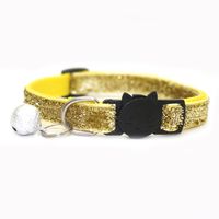 Hot Sale At  Pet Collar Cat Collar With Bell Cat Buckle Collar Gold Leaf Velvet Safety Plug Dog Collar sku image 2