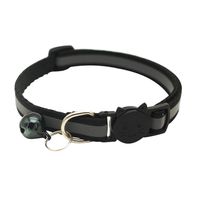 Color Polyester Reflective Bell Cat Pet Collar Safety Buckle Adjustable Cat Collar sku image 5