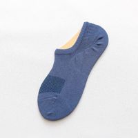 Spring And Summer New Men's Business Casual Solid Color Invisible Ankle Socks Factory Wholesale Low-cut Waist Mesh Stockings Non-slip Socks sku image 6