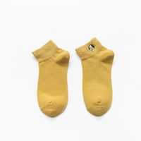 Socks Ladies Socks Shallow Mouth Spring And Summer Thin Embroidery Animal Short Socks sku image 3