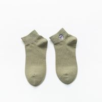 Socks Ladies Socks Shallow Mouth Spring And Summer Thin Embroidery Animal Short Socks sku image 4