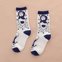 New Cartoon Animation Ladies Sports Socks Wholesale Pure Cotton Sweat-absorbent Women's Tube Socks sku image 3