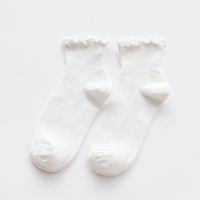 New Summer Fungus Lace Solid Color Pure Cotton Breathable Shallow Mouth Female Socks sku image 2