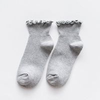 New Summer Fungus Lace Solid Color Pure Cotton Breathable Shallow Mouth Female Socks sku image 3